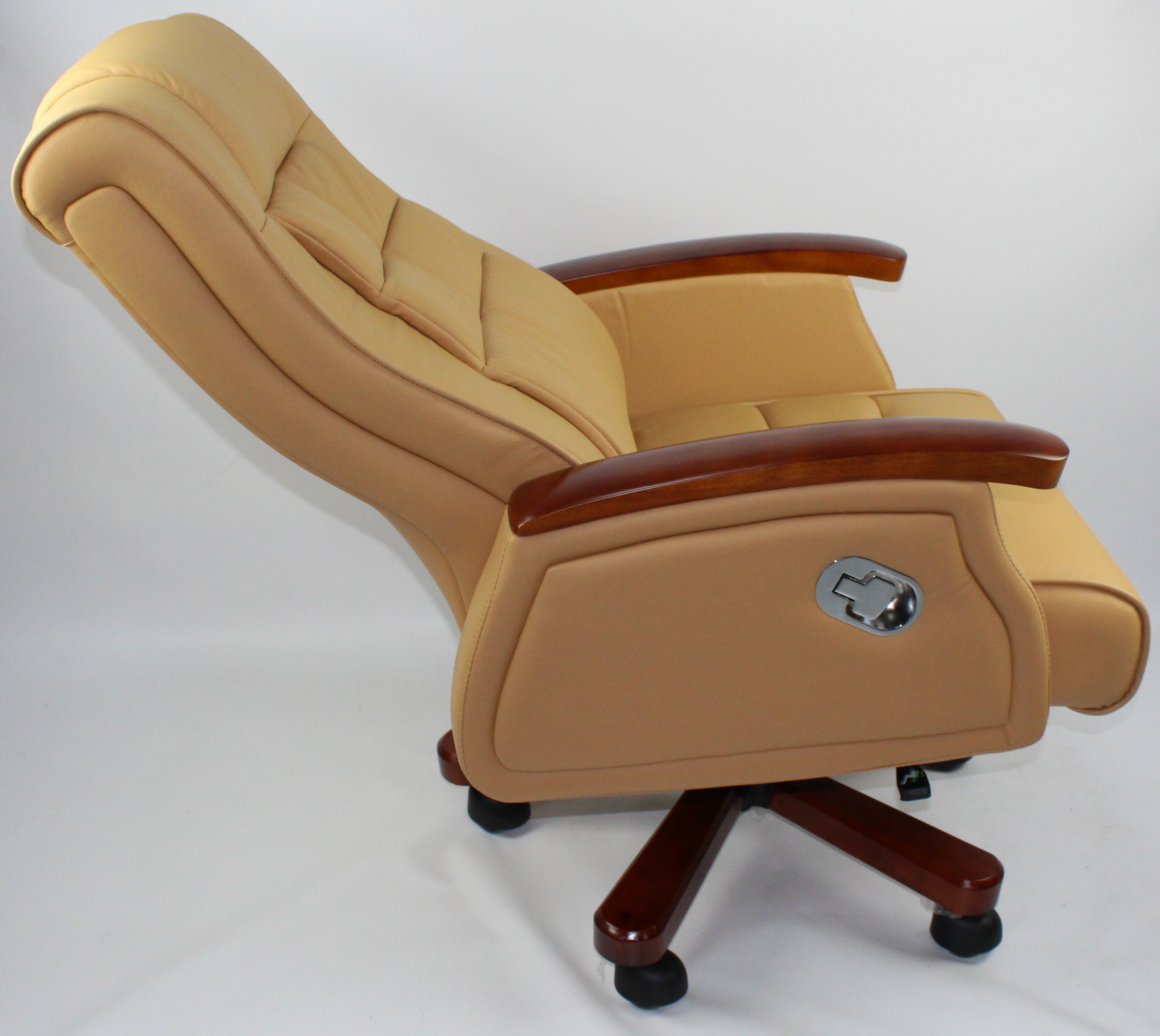 Luxury Beige Leather recliner Executive Office Chair CHA-S-976